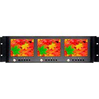 Delvcam Triple 5.6 inch Composite Video LCD Rackmount Monitor (DELV-MLCD56RM)