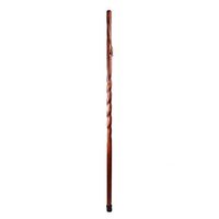 Trail Blazer by Brazos 58" Twisted Wood Walking Stick, Made in the USA, Red