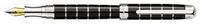Laban Black & .925 Sterling Silver Horizontal Medium Point Fountain Pen - LST-F9191-00M
