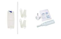 Complete Kit Urinary Incontinence One-Week, 7-Condom Catheters External Self-Seal 32mm (Intermediate), 1-Premium Leg Bag 900ml Tubing, Straps & Fast and Easy Draining