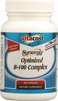 Vitacost Synergy Optimized B-100 Complex Enhanced Bioavailability - 60 Capsules