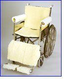 Skil-Care Wheelchair Footrest Pads, Sheepskin # 703040 - pair