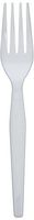 Dixie FH207 Plastic Cutlery, Heavyweight Forks, White, 100/Box