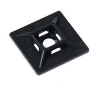 Lot of 1,000-1" UV Resistant Cable Tie Mounts, Natural or Black (Black)