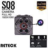 RETECK SQ8 Mini DV Camera 1080p Full HD Car DVR Body Motion Detection Night Vision Nanny Video Recorder Camcorder for Home Security
