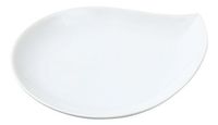 Yanco ML-806 5.75" Leaf Shaped Plate, Porcelain, Super White, Pack of 36