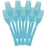 Plastic Forks Heavy Weight Caribbean Blue 48 Count