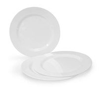 " OCCASIONS" 240 Plates Pack, Heavyweight Wedding Party Disposable Plastic Plates (7.5'' Appetizer/Dessert plates, Plain White)
