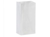 Kraft & White Paper Gift Bags - Bulk 4lb Gift Sacks White Kraft 5x3-1/8x9-5/8" (500 Bags) - WRAPS-B4KWH