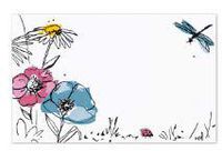 Wild Flowers Gift Note Cards with Envelopes and Gold Seal -25pack Set