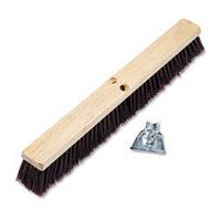 - Floor Brush Head, 3 1/4" Maroon Stiff Polypropylene, 24"