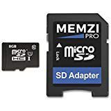 MEMZI PRO 8GB Class 10 90MB/s Micro SDHC Memory Card with SD Adapter for VTech Kidizoom Flix, Duo, Pix, Action Cam 180 and Selfie Cam Digital Cameras