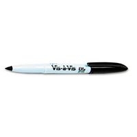 Expo Vis-a-Vis Wet-Erase Marker, Fine Point, Black Ink, Dozen (SAN16001)