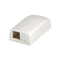 Panduit CBX2IW-AY Multimedia Outlet Housing, Low Profile, Surface, Off White, 2-Ports