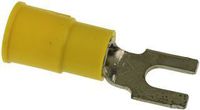 Fork Terminal, Block, 6 Stud, Yellow, Pk25