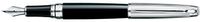Caran D'ache Leman Bicolor Black silver plated/rhodium Fine Point Fountain Pen - CA-4799279