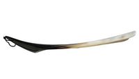 17" Authentic Handcrafted Natural Real Shoe Horn Made with Real Horn Long Handled with Leather Loop