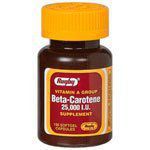 Beta Carotene 25000 I.U., 100 Softgel Capsules, Watson Rugby