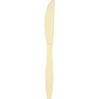Club Pack of 288 Ivory Premium Heavy-Duty Plastic Party Knives