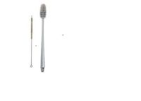 Manna 2-Piece Bottle Brush with Straw Brush Set in Grey | One Pack | Bottle Cleaner for your Hydro flasks, Vacuum Sports Bottles, Vase and Glassware |