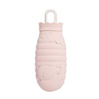 Healifty Mini Hand Warmer Bottle Portable Warm Water Bag Size L (Apricot)
