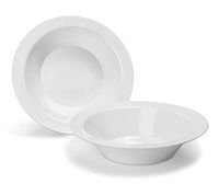 " OCCASIONS" 120 Bowls Pack, Heavyweight Disposable Wedding Party Plastic Bowls (14oz Soup Bowl, Plain White)