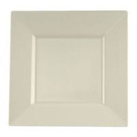 Square Plastic Salad Plates, Bone, 8 Inch - 10 Count
