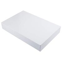 JAM PAPER Large Gift Boxes - Robe Size - 17 x 11 x 2 1/2 - White - 2/Pack