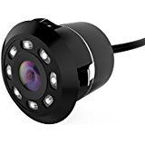 8 LED Night Vision HD Backup Camera 170 Degree Wide Viewing Angle Car Rear View Camera with Waterproof Shockproof
