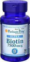 Puritan's Pride Maximum Biotin 7500 Mcg 50 Tablets 1 Bottle
