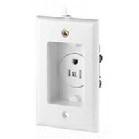 Eaton TR780W 15-Amp 3-Wire 125-Volt Tamper Resistant Recessed Duplex Receptacle 2-Pole, White