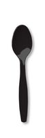Creative Converting Touch of Color Premium 24 Count Plastic Spoons, Black Velvet