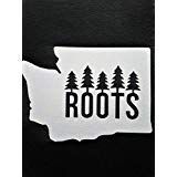 Chase Grace Studio Washington State PNW Vinyl Decal Sticker|WHITE|Cars Trucks Vans SUV Laptops Walls Glass Metal |5.5" X 4"|CGS849
