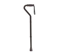 Offset Cane, Heavy Duty 500 lb. Capacity, Black Finish, Adjustable 29.75" to 37.75", Steel