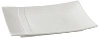 Yanco SH-212 Rectangular Plate, 12" Length x 8" Width, Bone China, Bone White (Pack of 12)