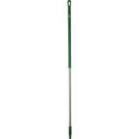 Vikan 29392 59" Stainless Steel Handle with Threaded Tip, 1-7/32" Diameter, Green