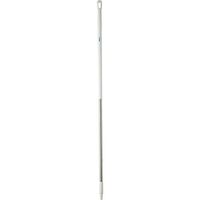 Vikan 29395 59" Stainless Steel Handle with Threaded Tip, 1-7/32" Diameter, White
