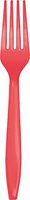 Creative Converting 019146 24 Count Touch of Color Plastic Forks, Coral