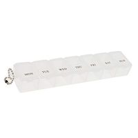 BPA Free Weekly (7-Day) Pill Organizer and Planner - Small - White