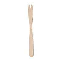 Mini Wooden Fork Pick (Case of 5000), PacknWood - Wood Utensils (5.5") 210PIQFB140