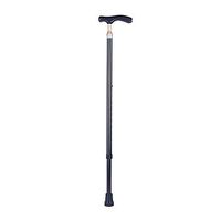 Elderly and Disabled Crutches- Old Man Crutches Retractable Aluminum Alloy Non-Slip Trekking Pole Outdoor Walking Stick (Color : Black, Size : 94.5cm)