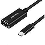 USB C to HDMI Adapter 4K HD, Aladom HDMI to USB C Cable Compatible for Samsung Galaxy S9/S8, Dell XPS, Lenovo and More (Black)
