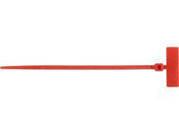 4 Inch Red Miniature Identification Zip Tie - 100 Pack