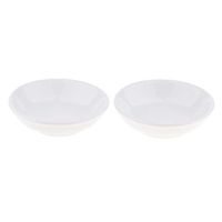 Fityle 2 Pack White Professional Round Ceramic Dish Tray Bowl Lid For Electric Oil Aromatherapy Burner Warmer Fragrance Scent Diffuser(3.8 inch)