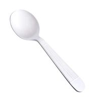 AmazonBasics Heavy-Weight Plastic Soup Spoons, White, 500-Pack