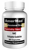 NAC N-Acetyl Cysteine 600mg by AmerMed, 90 capsules (2 BOTTLES)