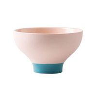 Xuan Yuan Korean Fresh Ceramic Salad Bowl Noodle Bowl Pointed Rice Bowl Cute Noodle Bowl -5 Colors Bowl (Color : Pink)