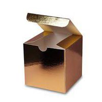 Metallic Gold Boxes with Lids 4" X 4" X 4" | Quantity: 25