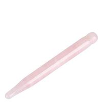 Jade Stone Massage Wand, Handmade Natural Rose Quartz Gua Sha Guasha Scraping Massage Beauty Tool for Facial Skin Rejuvenation, Anti-wrinkles, Anti-Aging Facelift (Pink Quartz)