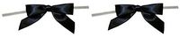 Reliant Ribbon Satin Twist Tie Bows - Small Ribbon, 5/8 Inch X 100 Pieces, Black (Twо Pаck)